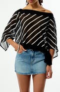 PacSun Ken Stripe One-Shoulder Top