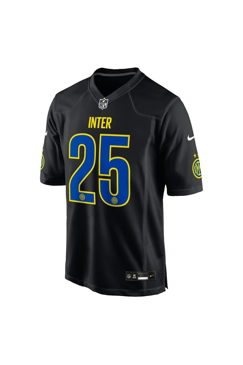 Men's Nike  Black Inter Milan 2025 Soccer x NFL Game Jersey, Alternate, color, Black