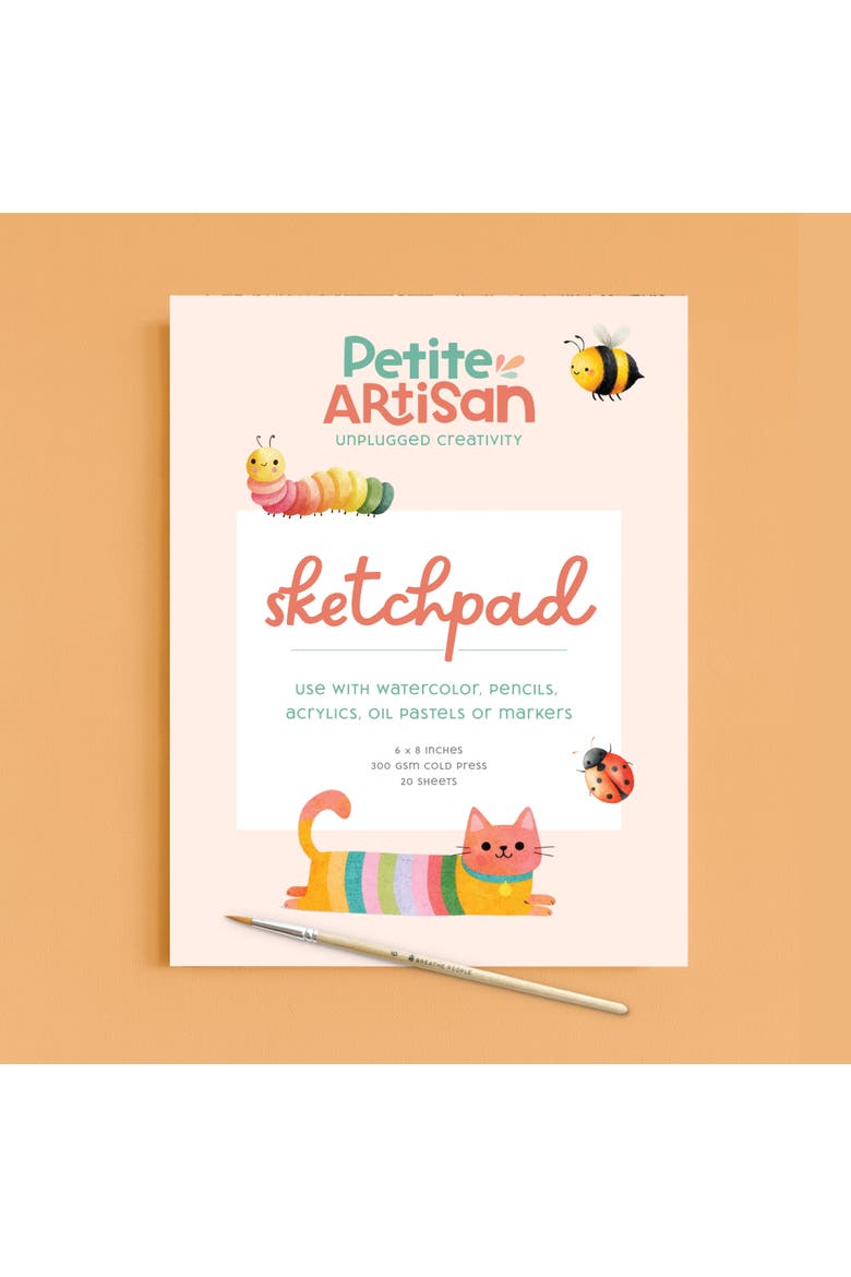 Kids Watercolor Sketch Pad, Alternate, color, Yellow paper