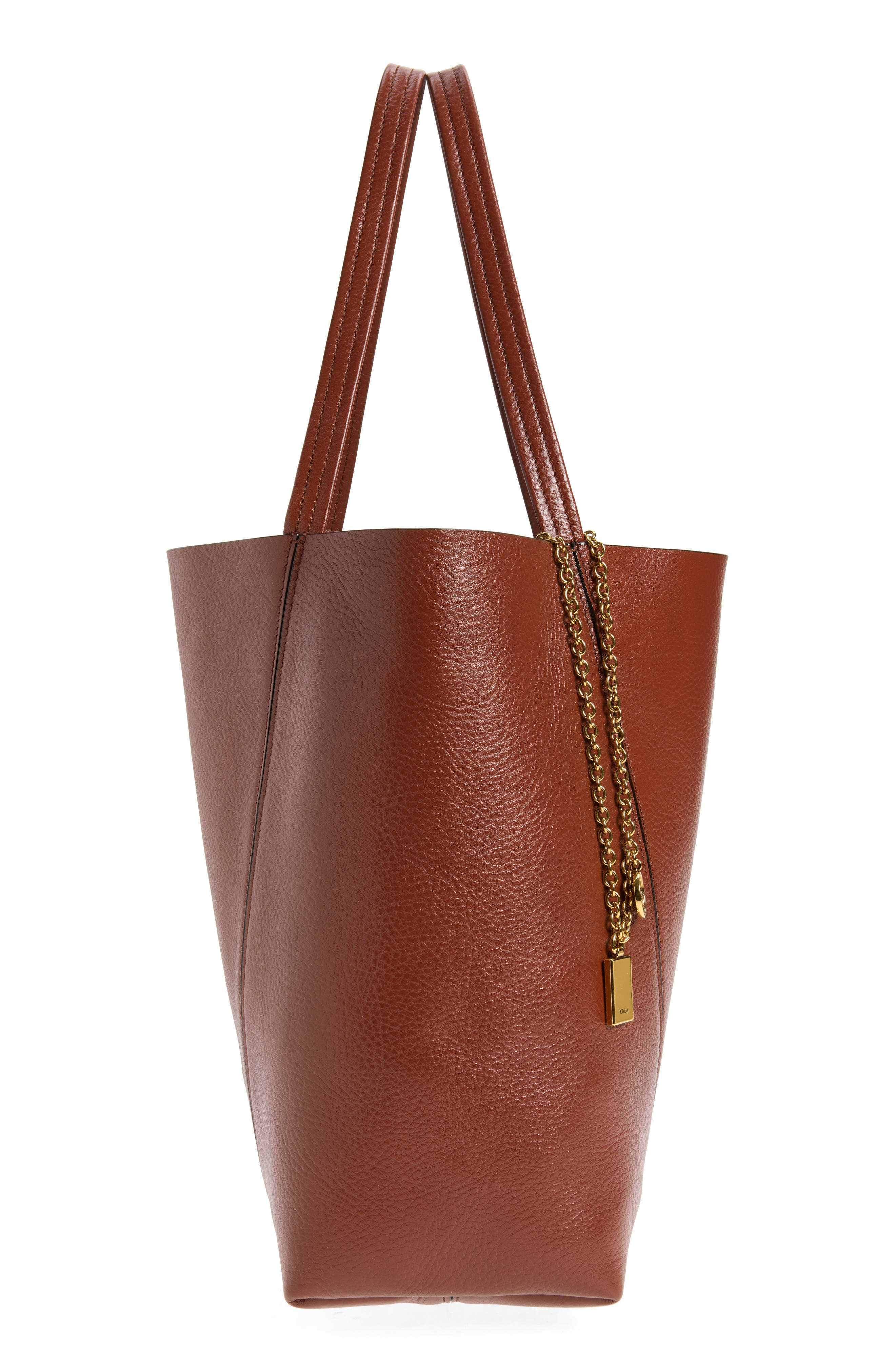 Spin Leather Tote, Alternate, color, BLUSHY BROWN