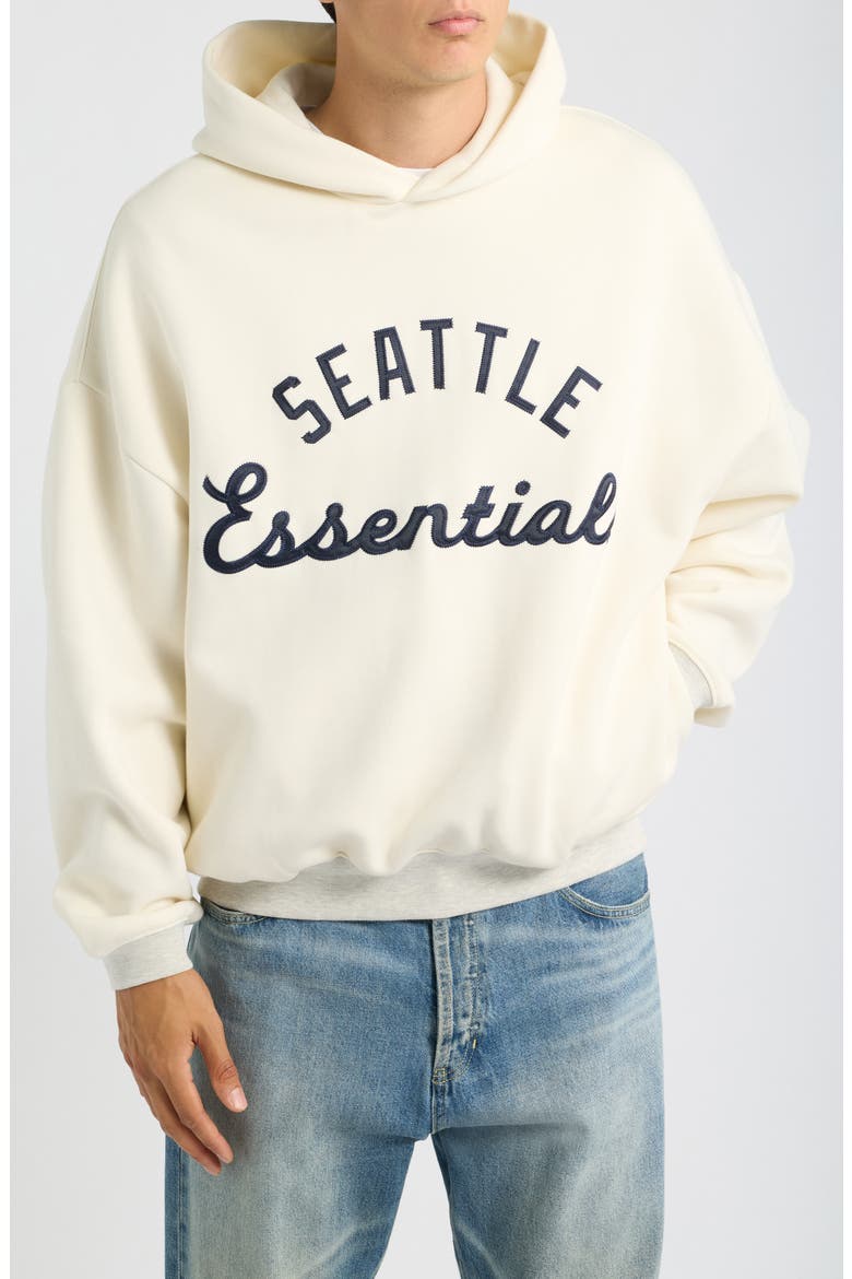 x MLB Seattle Mariners Sport Cotton Blend Graphic Hoodie, Main, color, CREAM WHITE
