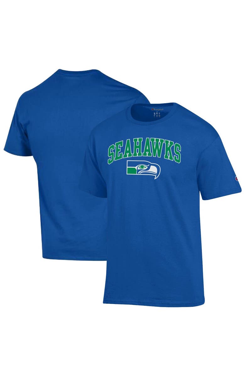 Champion Men's Champion Royal Seattle Seahawks Arch Over Logo T-Shirt, Main, color, Royal