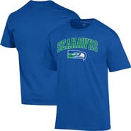 Champion Men's Champion Royal Seattle Seahawks Arch Over Logo T-Shirt
