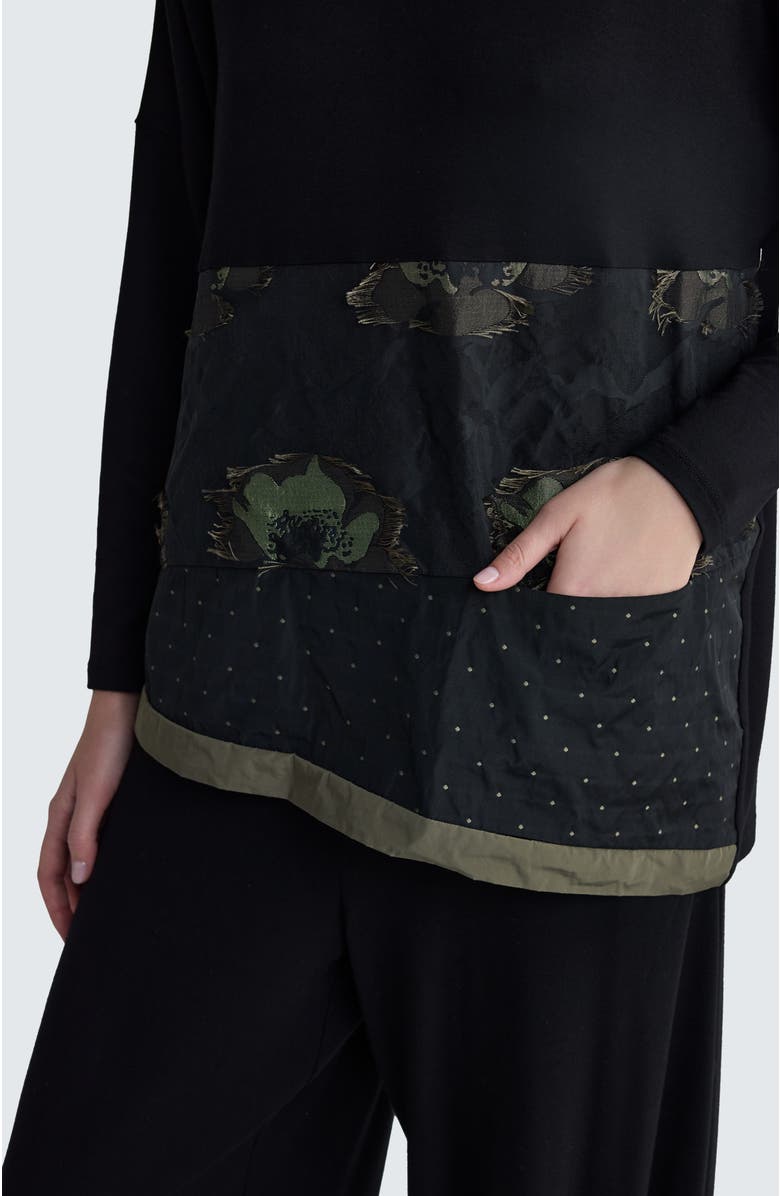 LUUKAA Stellana Asymmetrical Blouse, Alternate, color, Olive