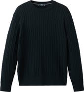 MANGO Crewneck Cable Stitch Sweater
