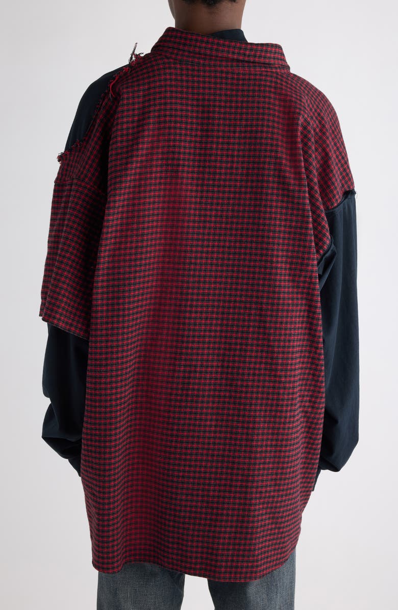 Balenciaga Patched Shirt, Alternate, color, 6400 Red