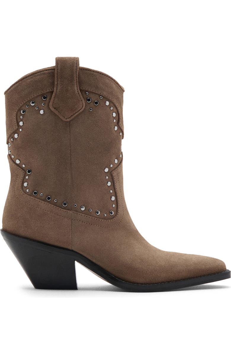 MANGO Pointed Toe Western Boot, Alternate, color, Sand