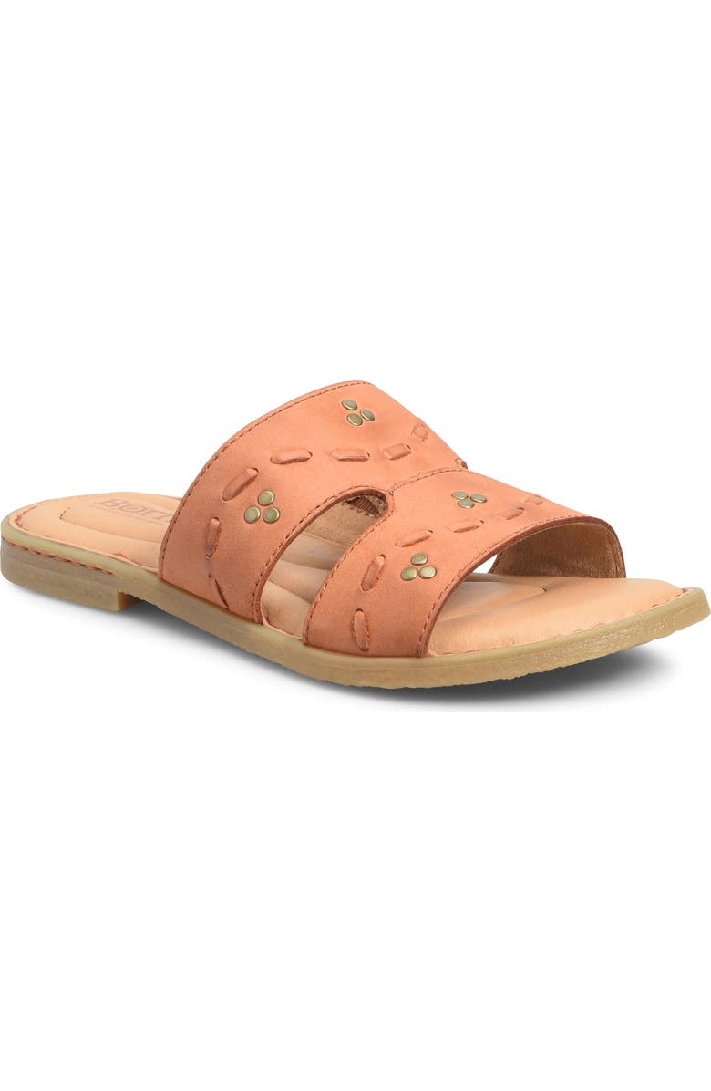 Børn Benita Slide Sandal, Main, color, Brown Nubuck