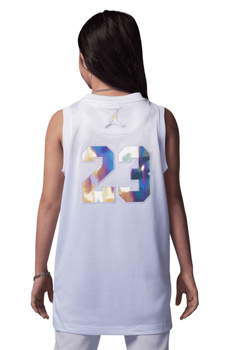 Jordan Kids' Metallic Jordan 23 Jersey, Alternate, color, Football Gray
