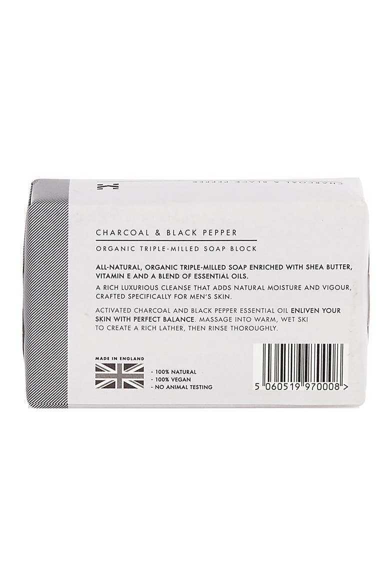 Charcoal & Black Pepper Organic Triple-Milled Soap Block (Nordstrom Exclusive), Alternate, color, NO COLOR