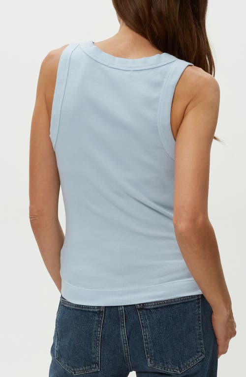 Shop Michael Stars Gina Cotton & Modal Rib Tank In Fountain