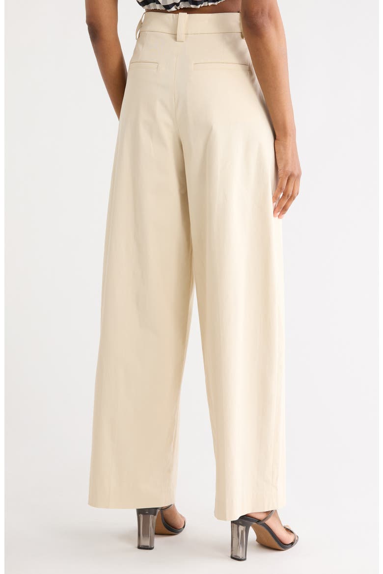 Ryder High Waist Wide Leg Stretch Cotton Pants, Alternate, color, LIGHT LIMESTONE