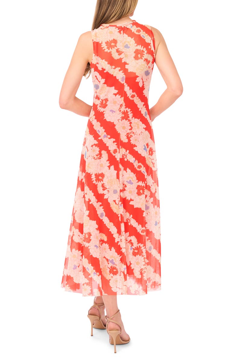 Ted Baker Mariella Floral Sleeveless Mesh Maxi Dress, Alternate, color, Fire Orange