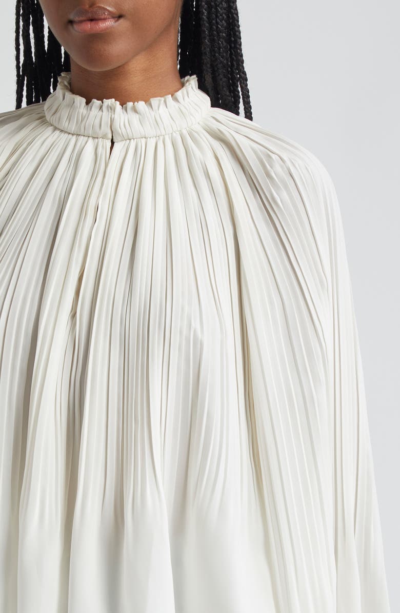 Veronica Beard Walker Pleated Top, Alternate, color, Ivory