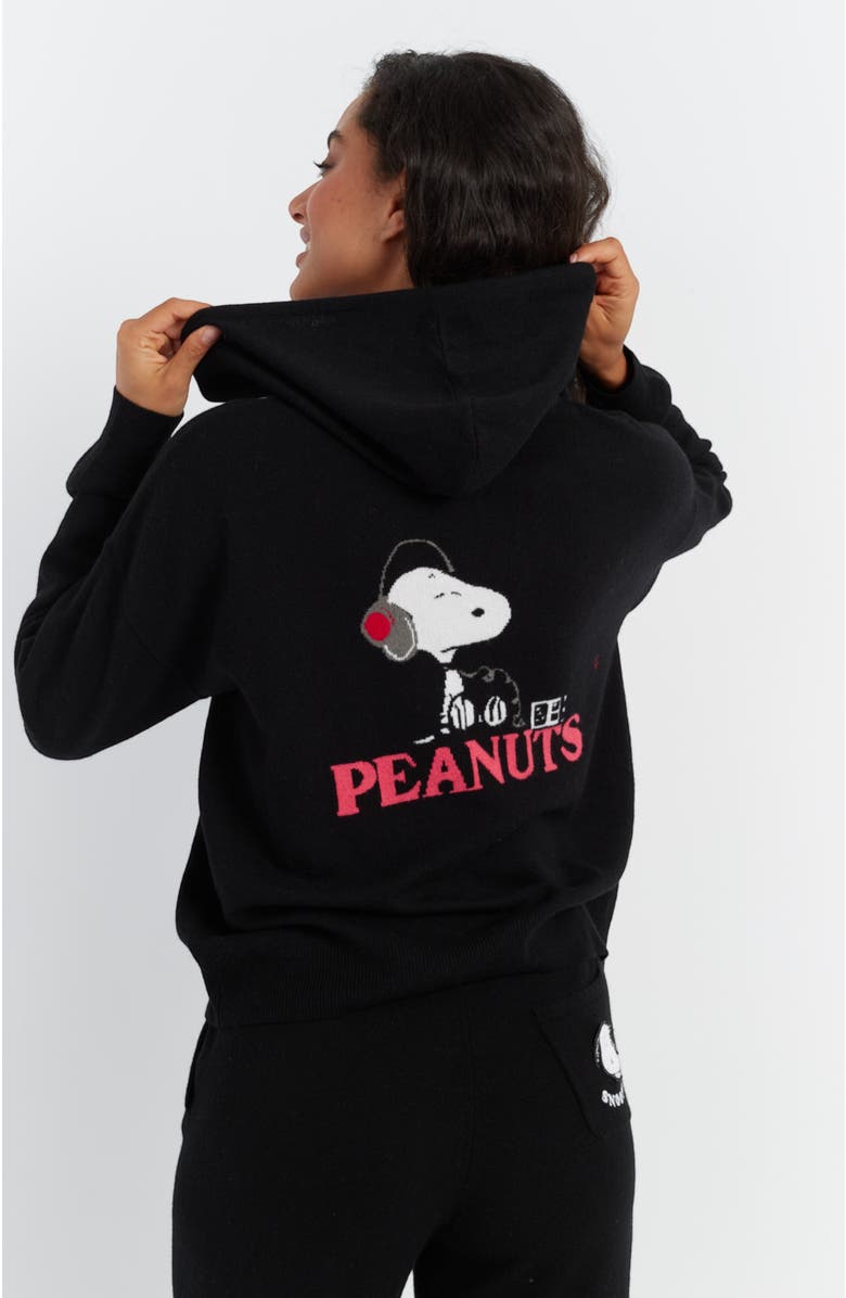 Chinti & Parker Snoopy Music Wool Cashmere Hoodie, Alternate, color, 