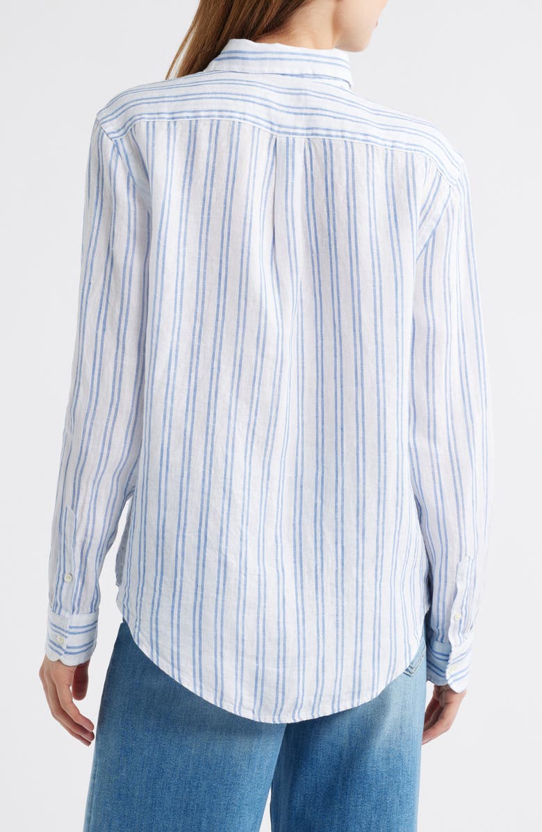 Polo Ralph Lauren Classic Fit Stripe Linen Button-Up Shirt, Alternate, color,
