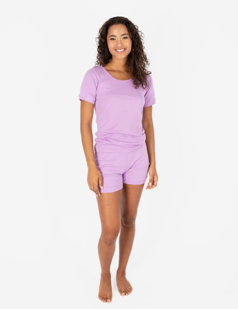 Women's Short Cotton Solid Pajama Set