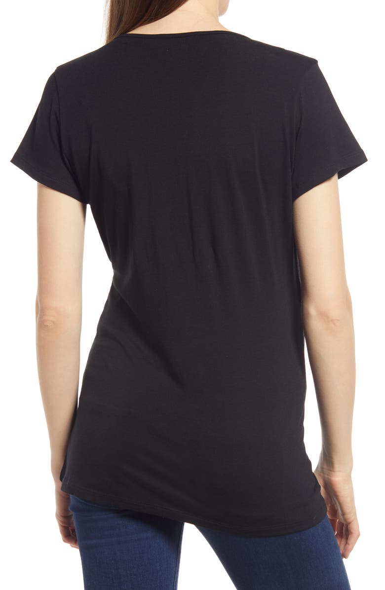 Angel Maternity Maternity/Nursing T-Shirt, Alternate, color, Black