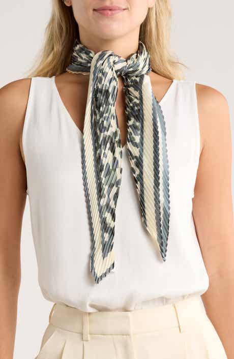 NORDSTROM RACK Pleated Satin Scarf