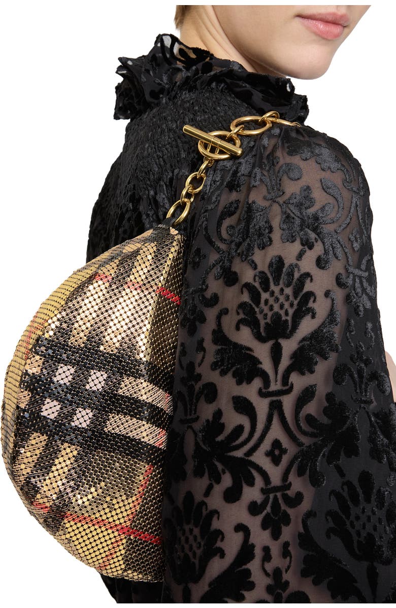 Burberry Chainmail Bag, Alternate, color, Sand Beige