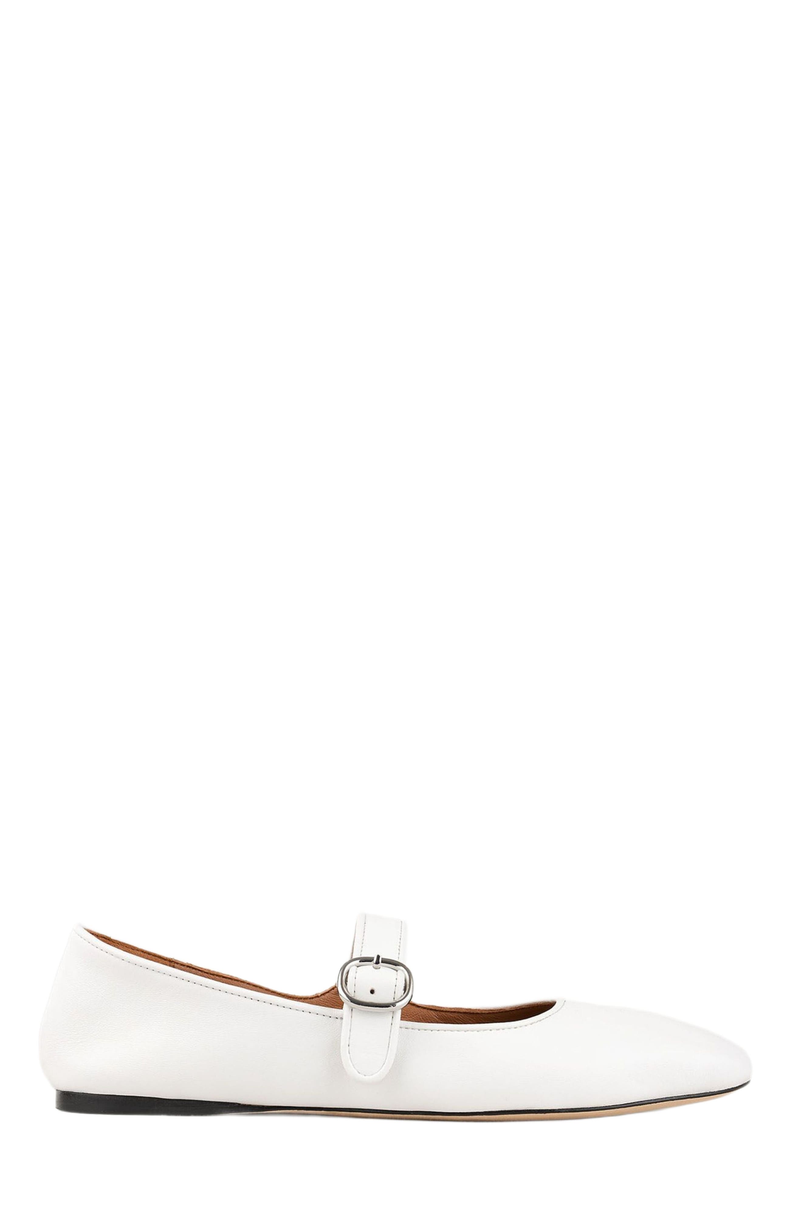 SANDRO Shiny leather ballet flats, Main, color, 