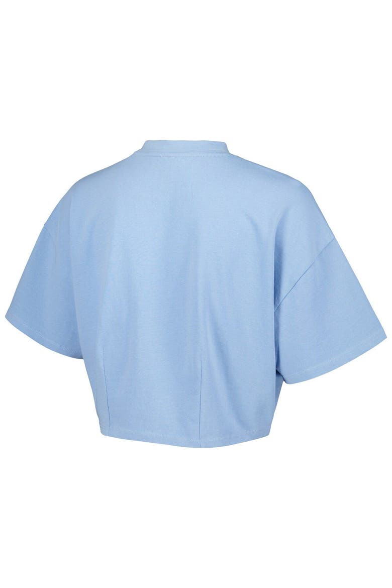 Men's Lusso Light Blue Philadelphia 76ers Nola Faded Tonal Cropped T-Shirt, Alternate, color, Light Blue
