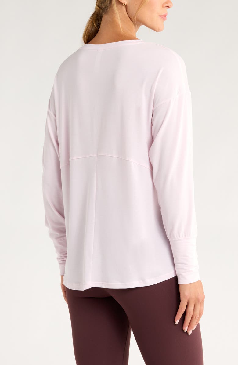Zella Breathe Long Sleeve T-Shirt, Alternate, color, Pink Ice