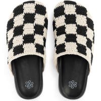 The Sak Bolinas Crochet Clog Shoe, Main, color, Black Check
