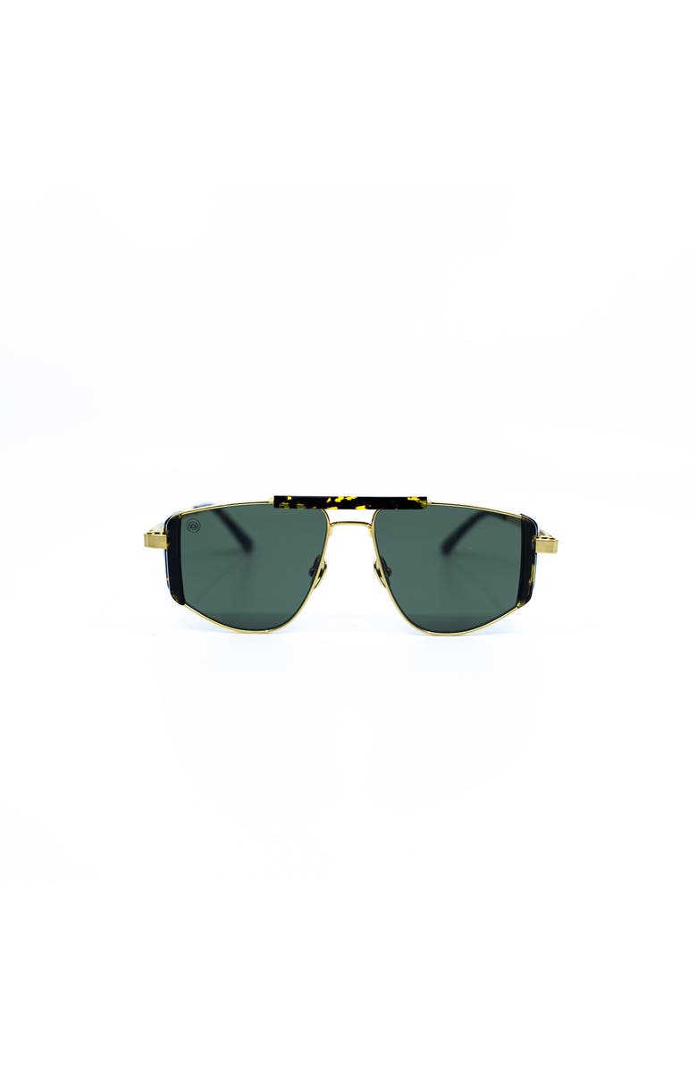 Taxxon Eyewear Five-O Sunglasses with Havana Frame, Main, color, Green