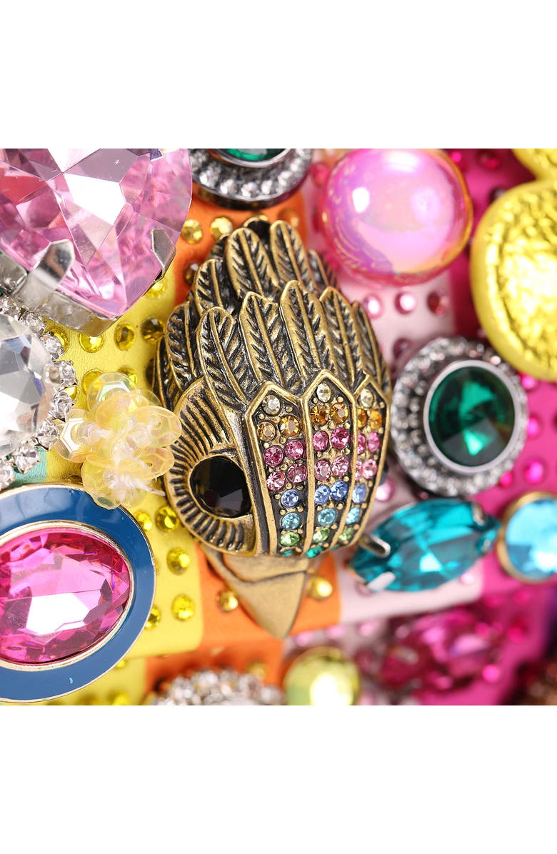 Kurt Geiger London Medium Kensington Tutti Fruitti Embellished Shoulder Bag, Alternate, color, Blue Multi