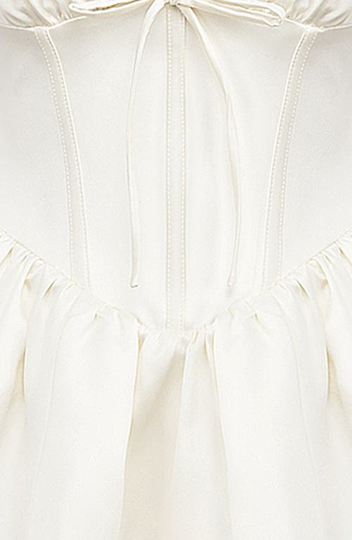 House Of Cb Emmeliette Satin Minidress In White