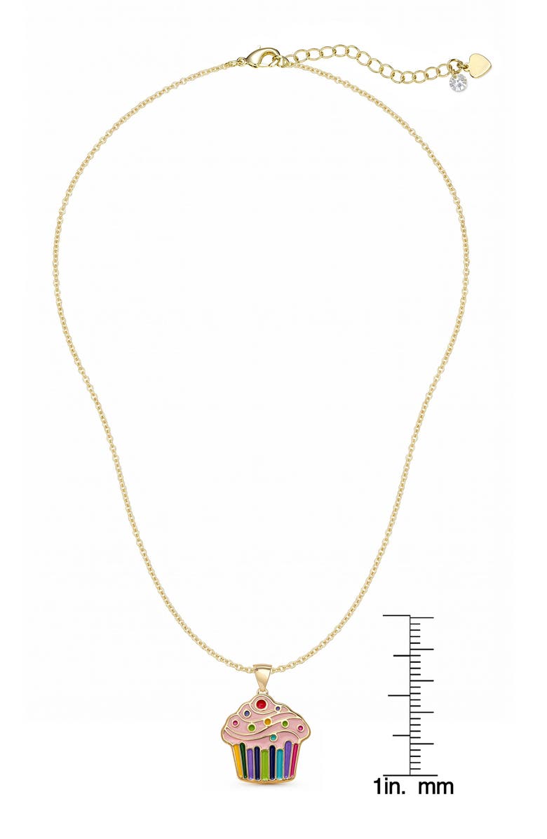 Lily Nily Kids' Enamel Cupcake Pendant Necklace, Alternate, color, 