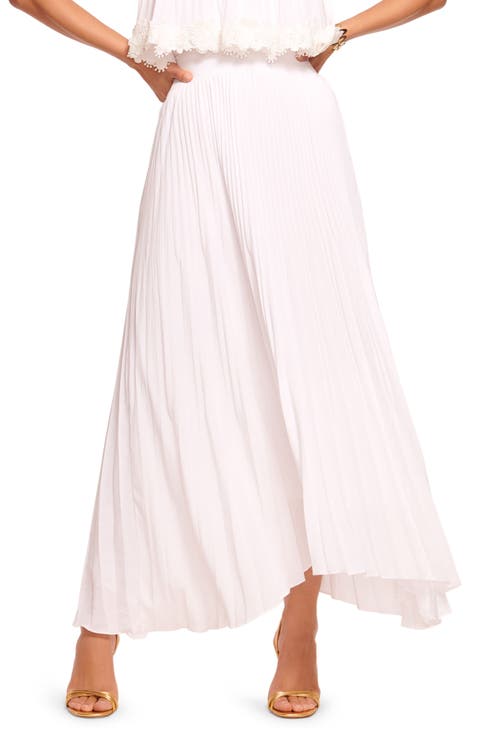 Winifred Pleated Asymmetric Maxi Skirt
