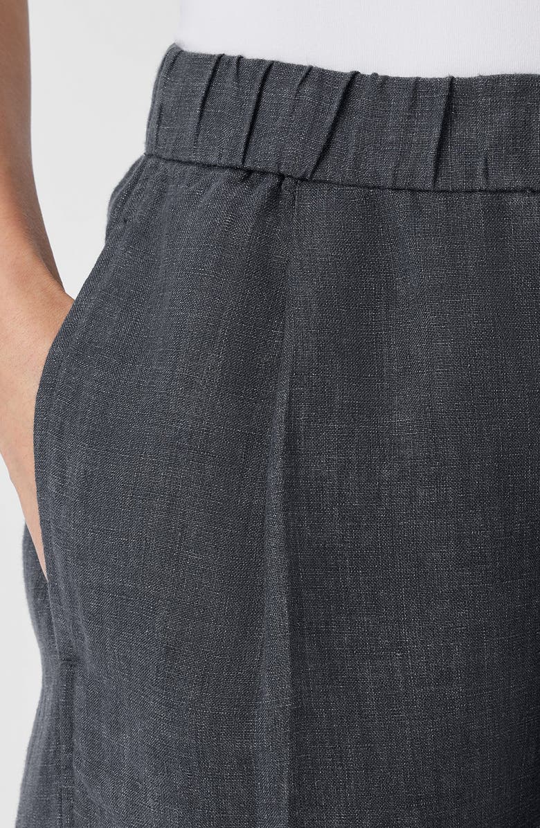 Eileen Fisher Pleated Linen Ankle Lantern Pants, Alternate, color,