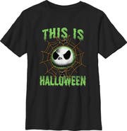 The Nightmare Before Christmas Boy's The Nightmare Before Christmas This Is Halloween Jack Face Graphic T-Shirt