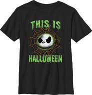 The Nightmare Before Christmas Boy's The Nightmare Before Christmas This Is Halloween Jack Face Graphic T-Shirt