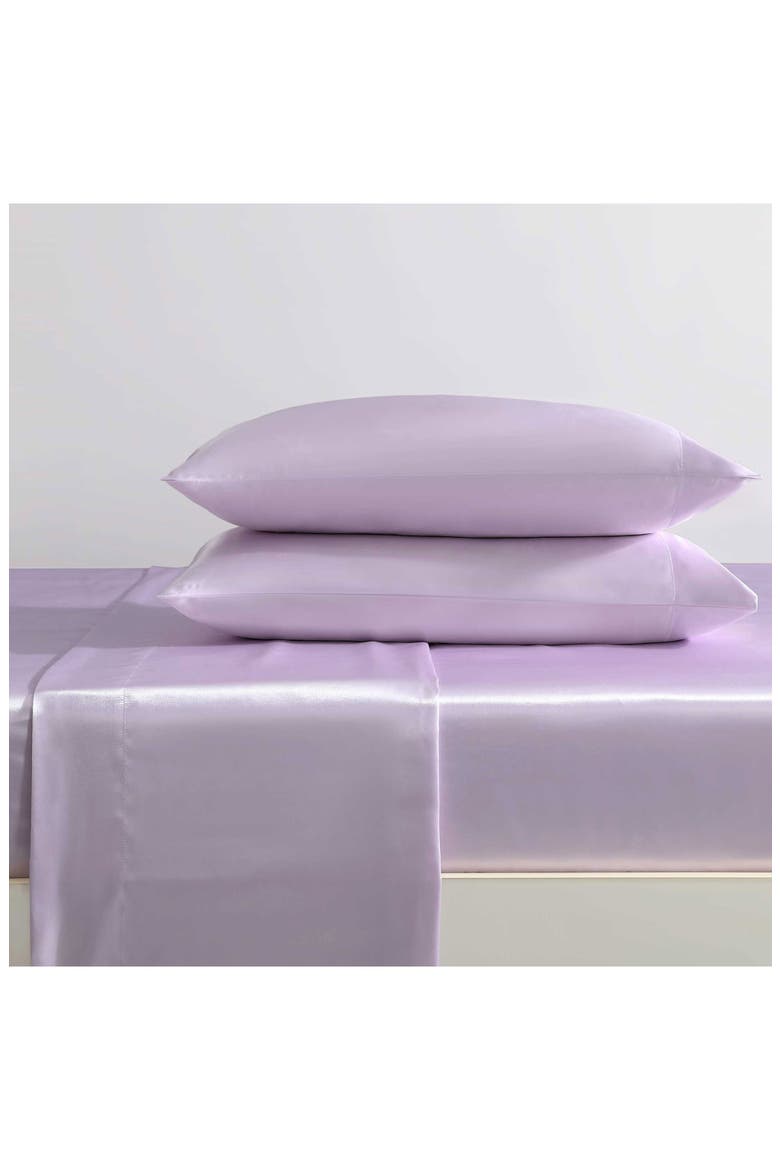 Solid Satin Sheet Set, Alternate, color, LT-PASTEL PURPLE