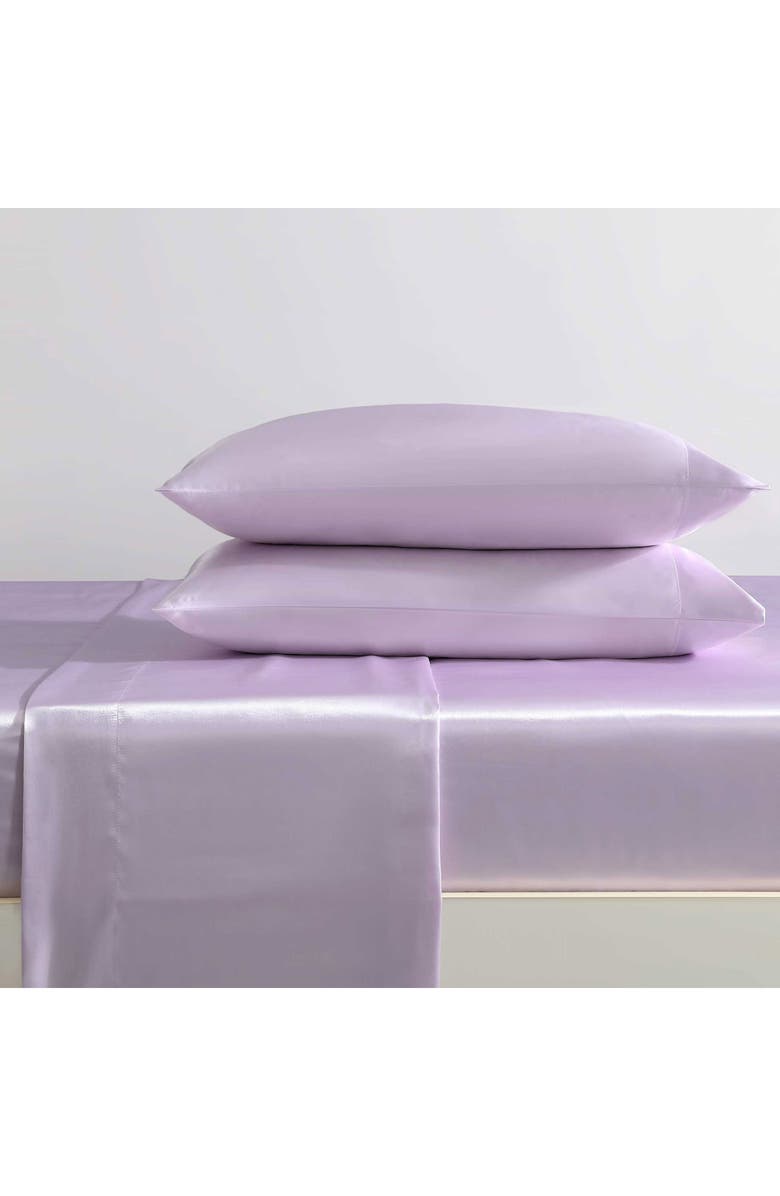 Betsey Johnson Solid Satin Sheet Set, Alternate, color, Lt-Pastel Purple
