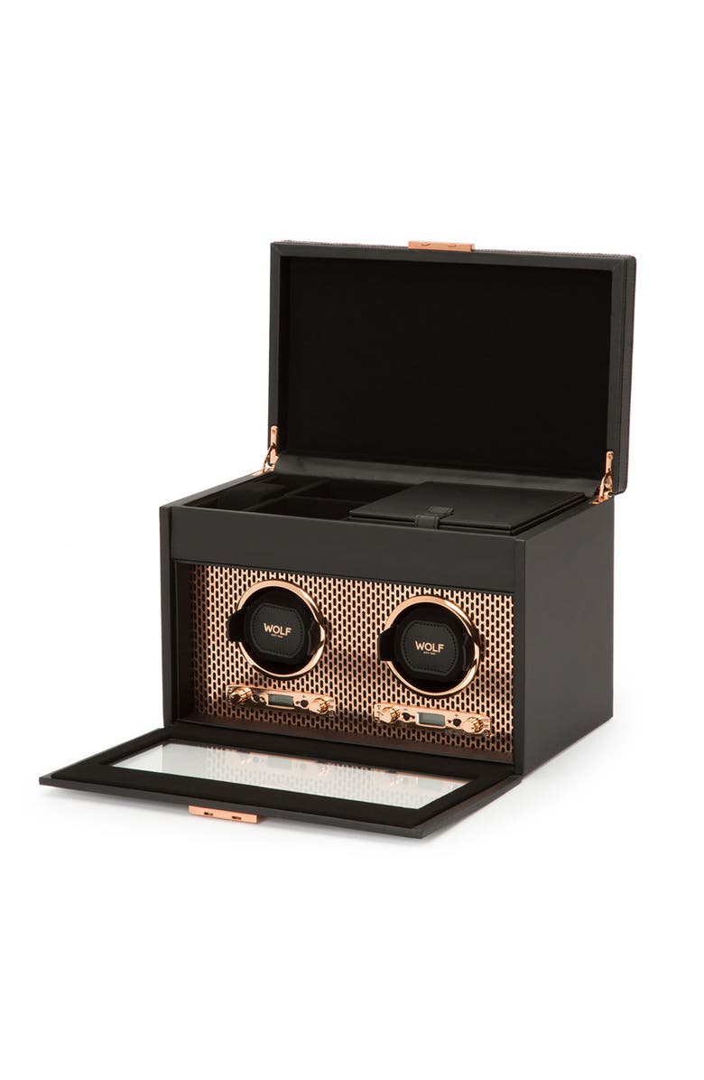 WOLF Axis Double Watch Winder with Storage, Alternate, color, Copper