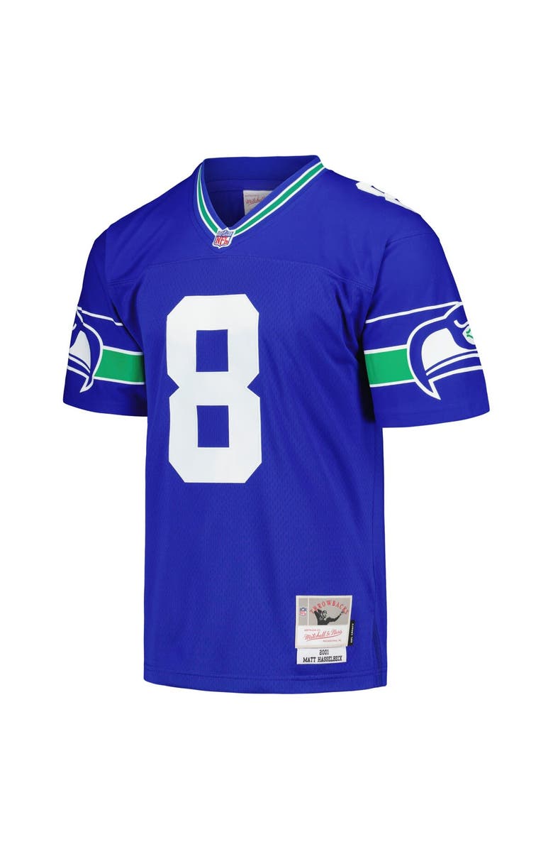 Mitchell & Ness Men's Mitchell & Ness Matt Hasselbeck Royal Seattle Seahawks Legacy Replica Jersey, Alternate, color, 