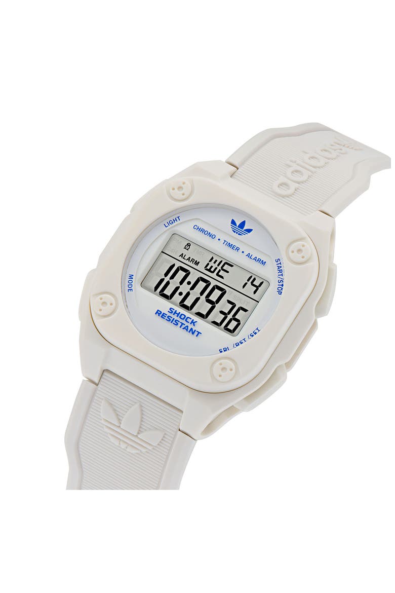 City Tech 4 Silicone Strap Watch, 42mm, Alternate, color, WHITE