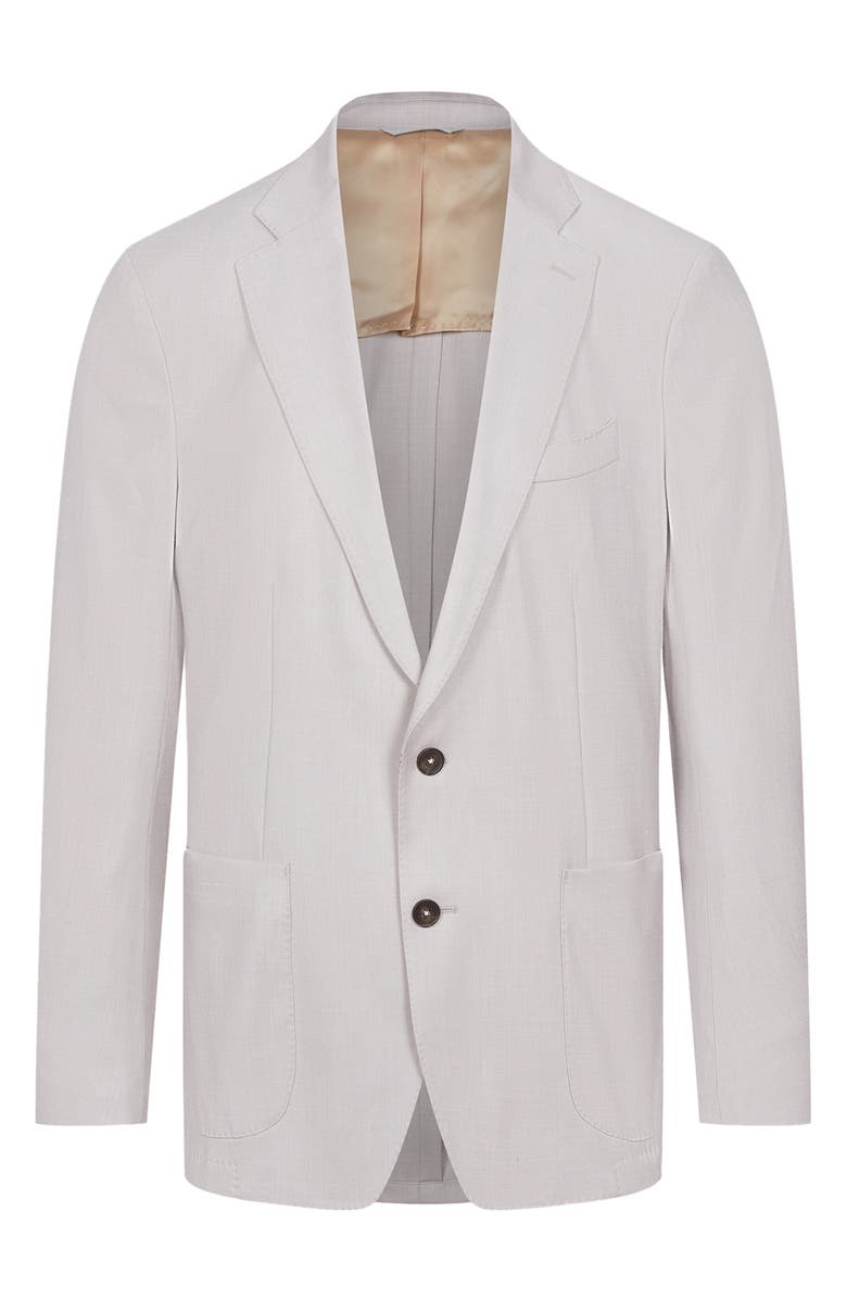 Emanuel Berg Beige Slub Wool & Silk Blend Sport Coat, Main, color, Medium Beige