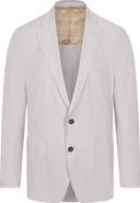 Emanuel Berg Beige Slub Wool & Silk Blend Sport Coat
