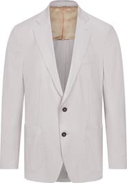 Emanuel Berg Beige Slub Wool & Silk Blend Sport Coat