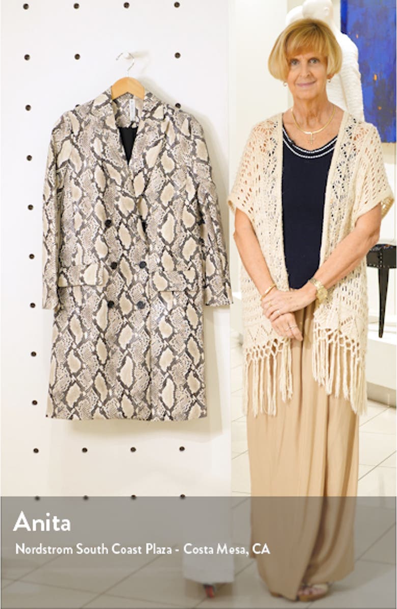 Snakeskin Faux Leather Jacket, sales video thumbnail