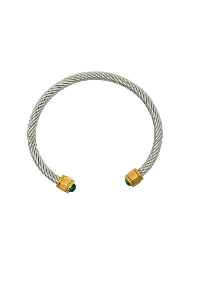 Open Cable Cuff Bracelet, Alternate, color, Silver