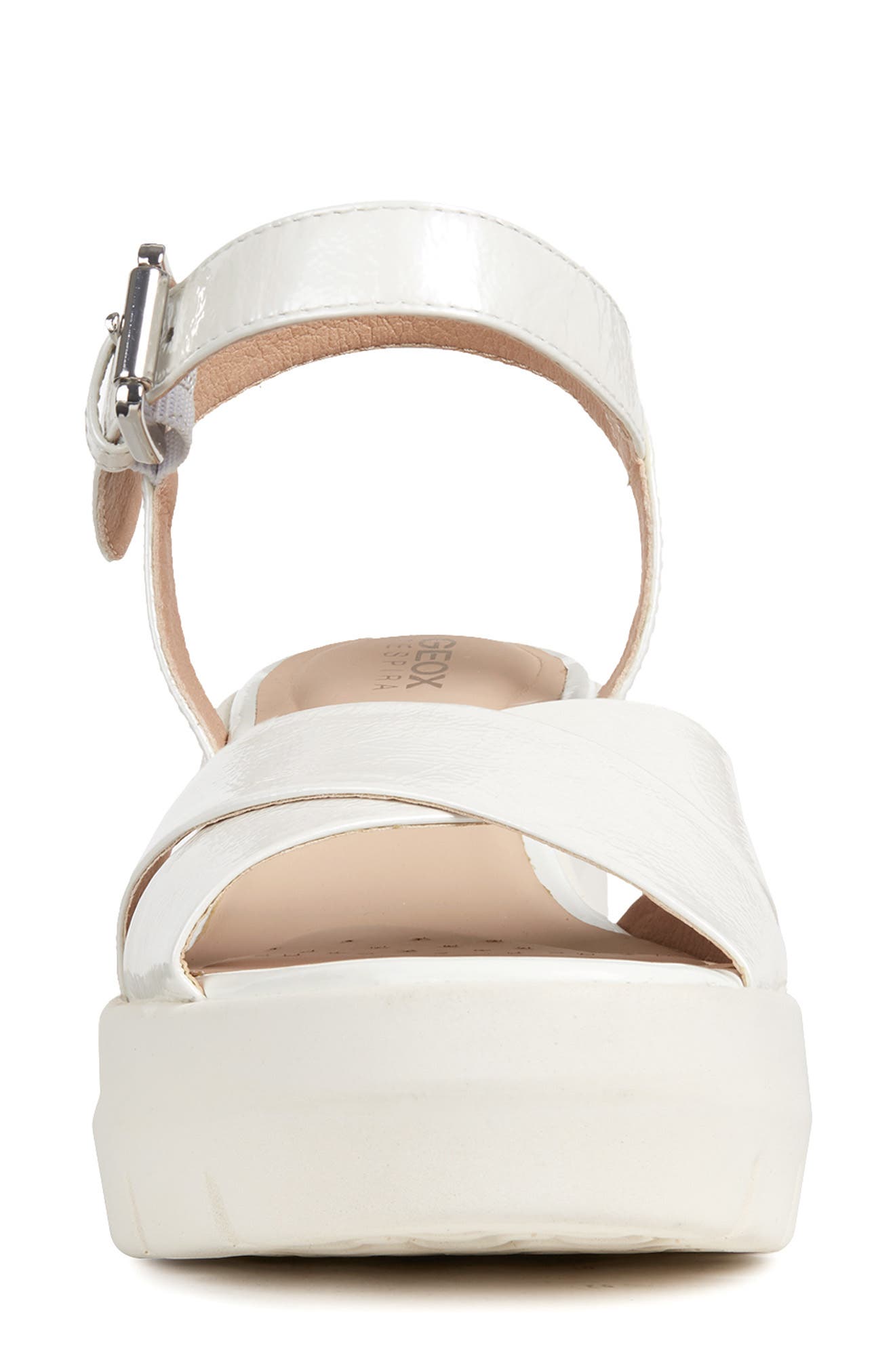 Torrence Platform Sandal, Alternate, color, WHITE FAUX LEATHER