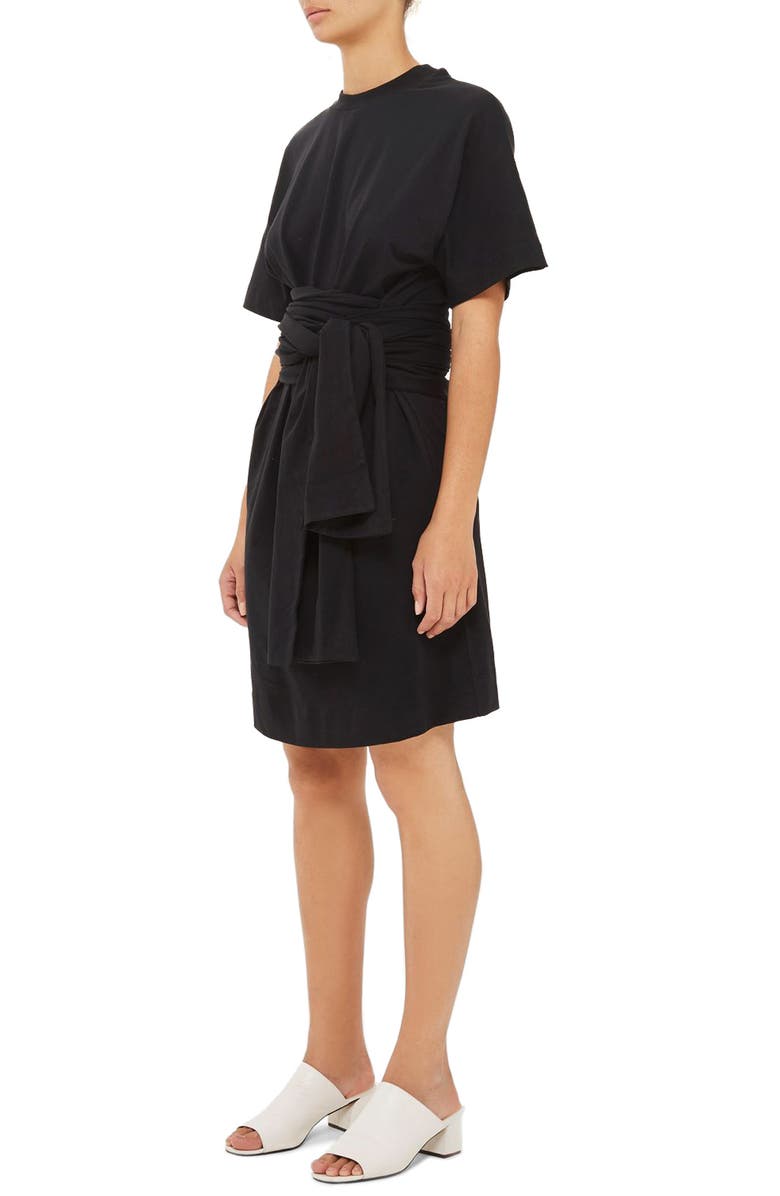 Topshop Boutique Wrap Waist T-Shirt Dress, Alternate, color,