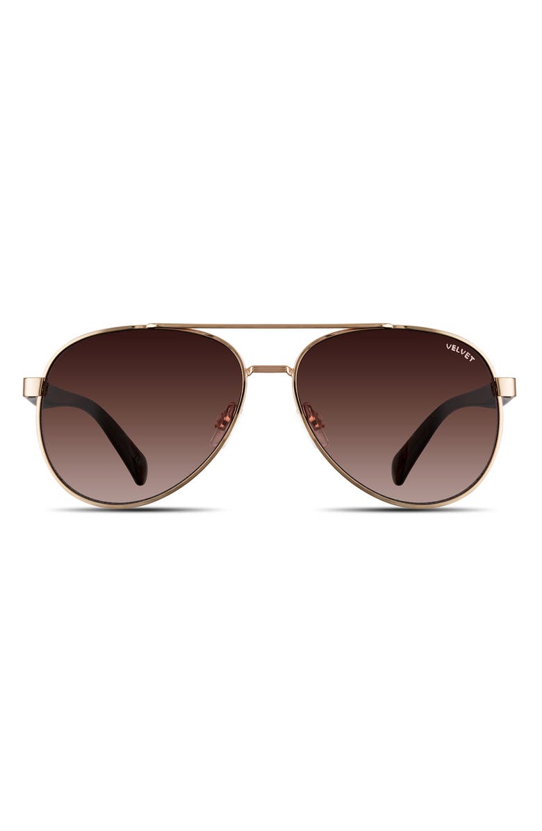 Velvet Eyewear Bonnie Sunglasses, Main, color, Gold Brown