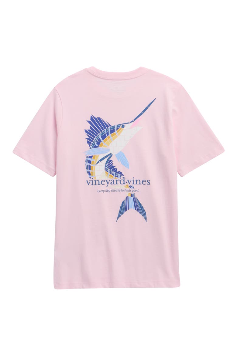 Kids' Tile Marlin Pocket Graphic T-Shirt, Alternate, color, PINK DRINK
